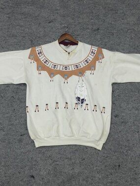 Art Unlimited Pullover Sweatshirt Cream Size XL